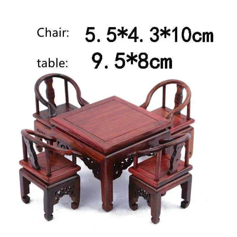 Red Rosewood Antique Creative Table And Chair Furniture Ornaments - www.Shopthatapp.com