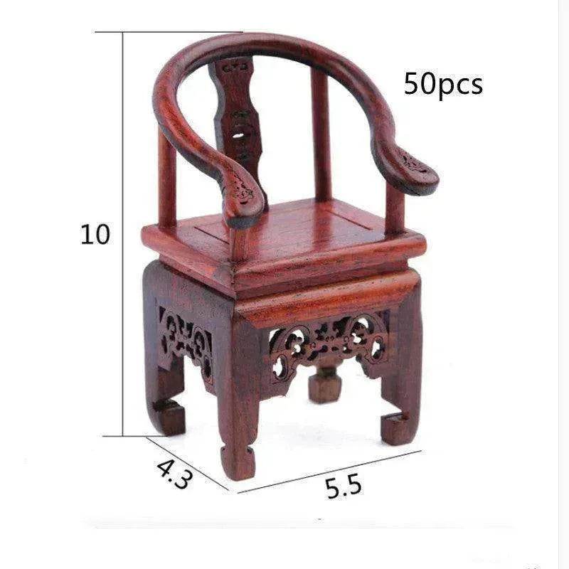 Red Rosewood Antique Creative Table And Chair Furniture Ornaments - www.Shopthatapp.com