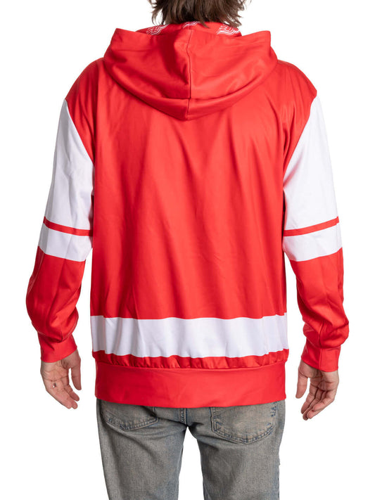 Detroit Red Wings Hockey Lace Hoodie - www.Shopthatapp.com