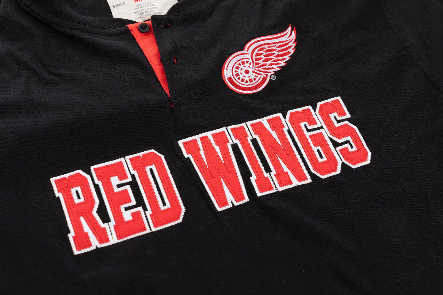NHL Detroit Red Wings Long Sleeve Henley - www.Shopthatapp.com