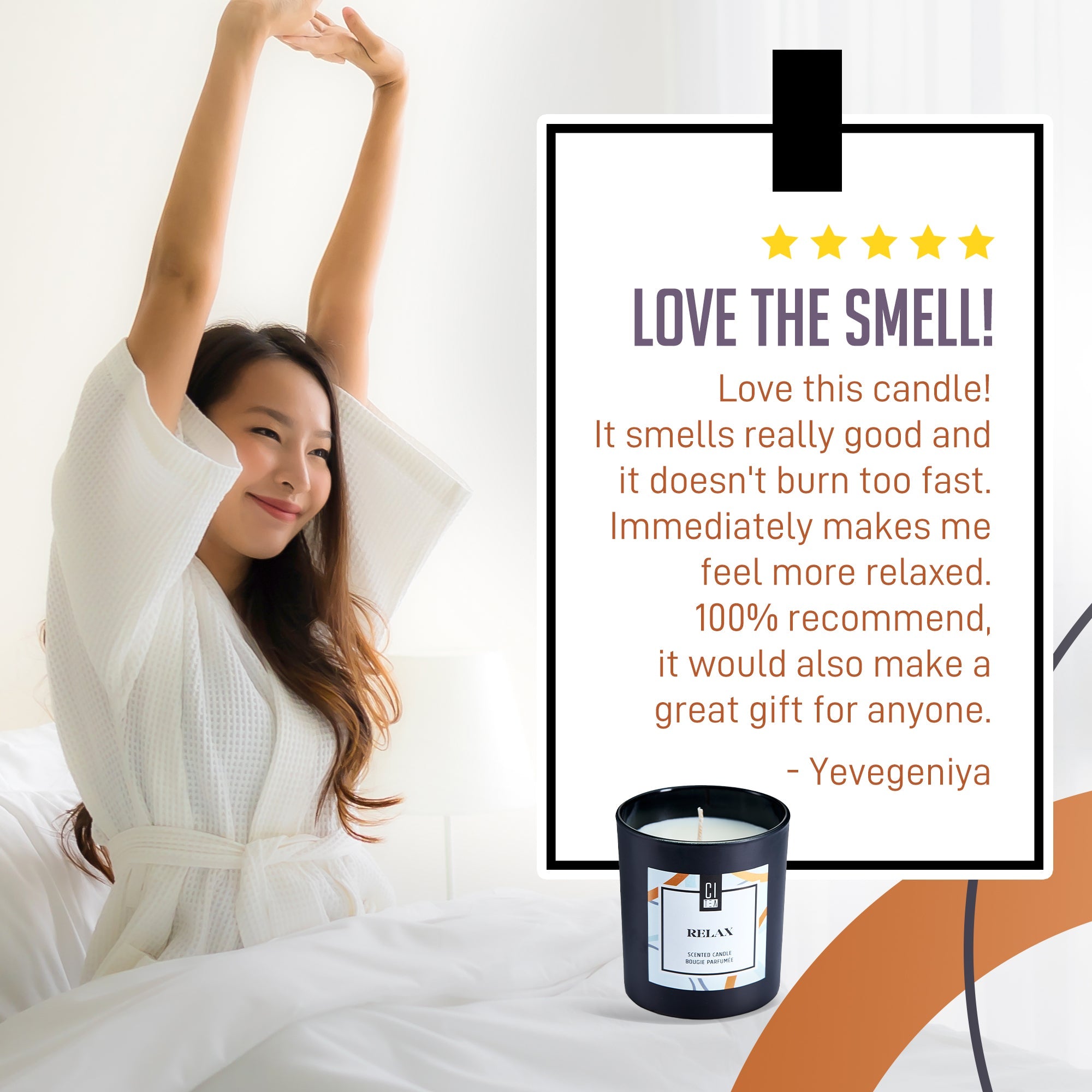 Relax Soy Wax Candle - Sandalwood and Musk - 8 oz - www.Shopthatapp.com