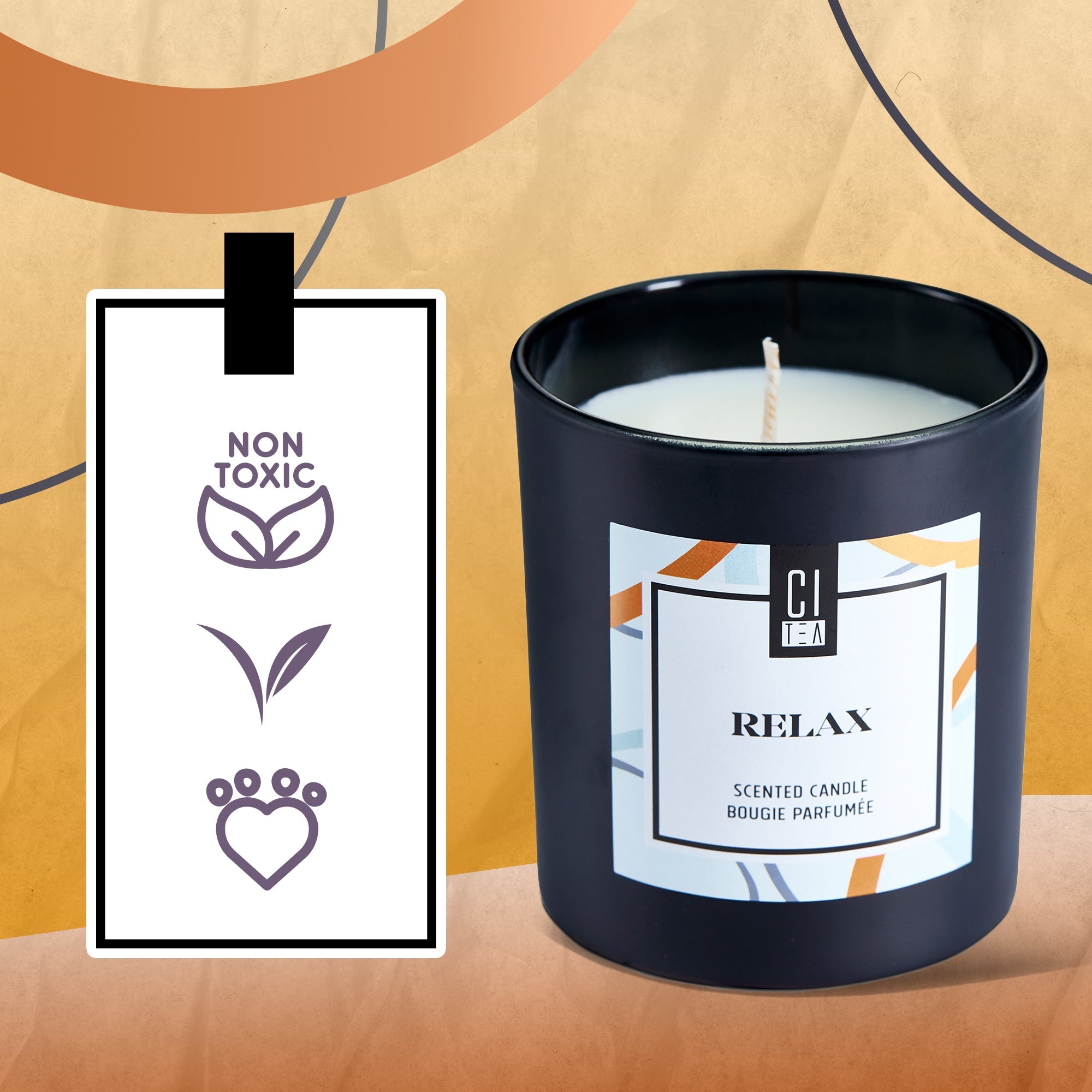 Relax Soy Wax Candle - Sandalwood and Musk - 8 oz - www.Shopthatapp.com