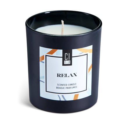 Bougie Relax en cire de soja - Bois de santal et musc - 227 g