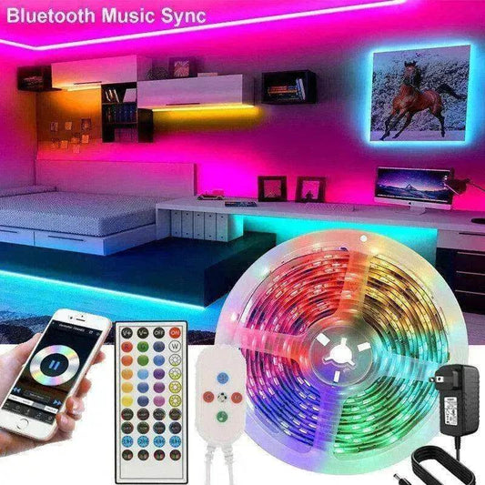 Remote  Color Changing  Led Strip Lights 5050 RGB Bluetooth Room Light - www.Shopthatapp.com