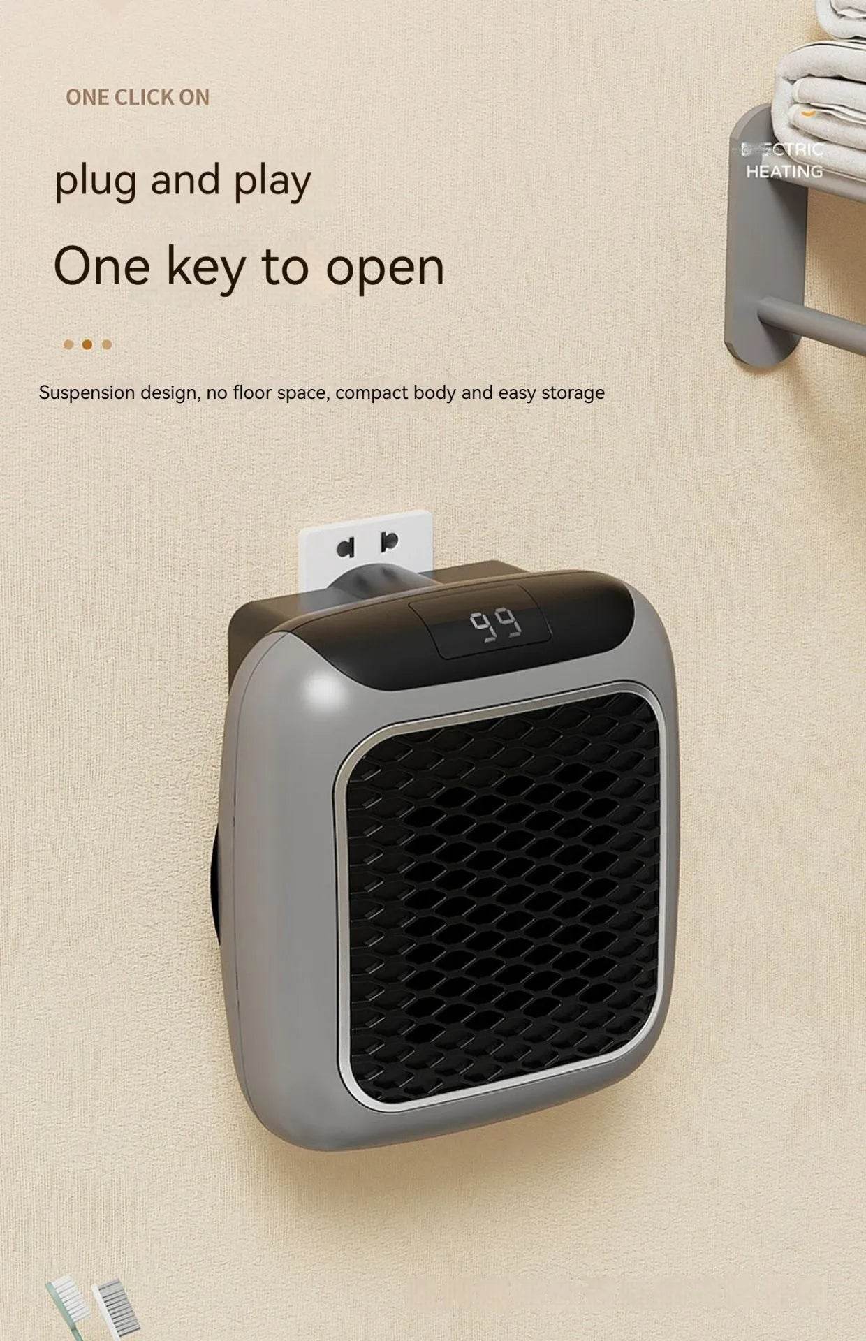 Remote Control Mini Fan Room House Space Heater Warm Artifact - www.Shopthatapp.com #