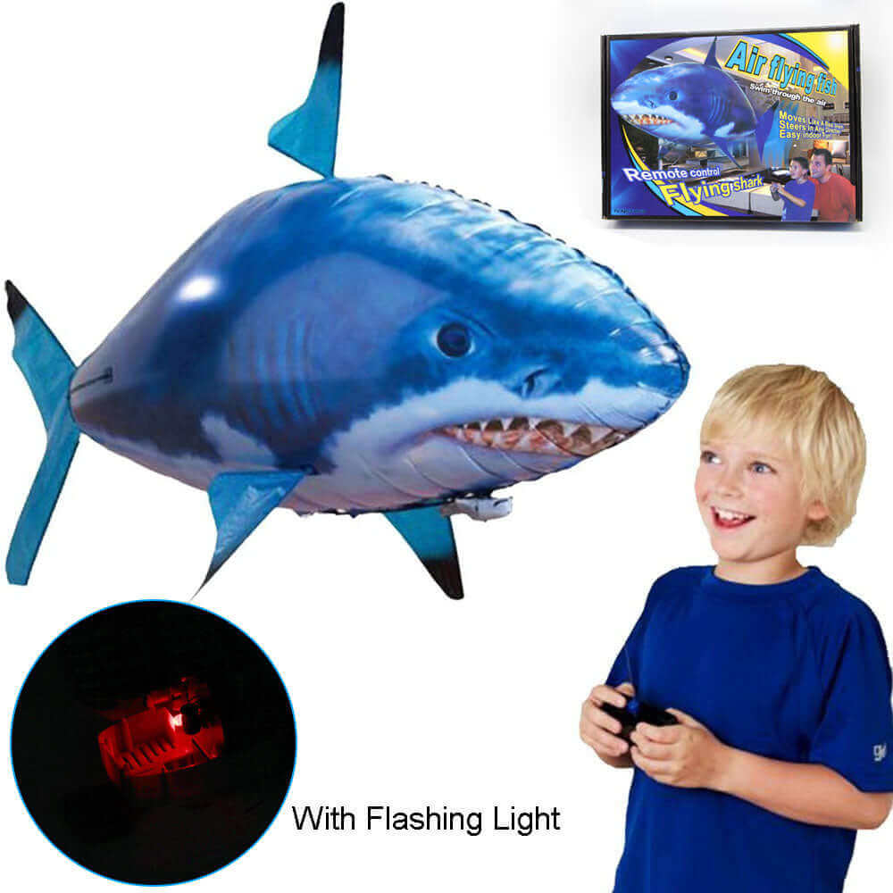 Remote Control Shark Toy - Air Swimming RC Balloon, Interactive Toy for Kids & Boys - www.Shopthatapp.com #