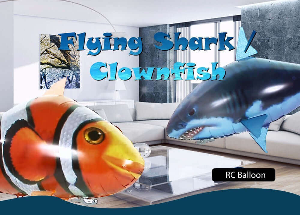 Remote Control Shark Toy - Air Swimming RC Balloon, Interactive Toy for Kids & Boys - www.Shopthatapp.com #