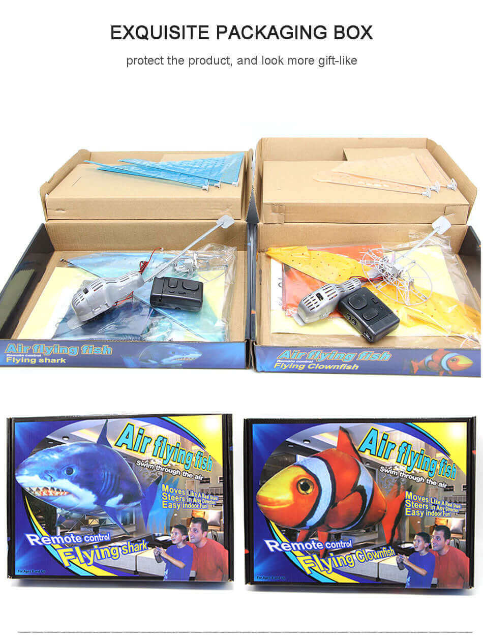 Remote Control Shark Toy - Air Swimming RC Balloon, Interactive Toy for Kids & Boys - www.Shopthatapp.com #