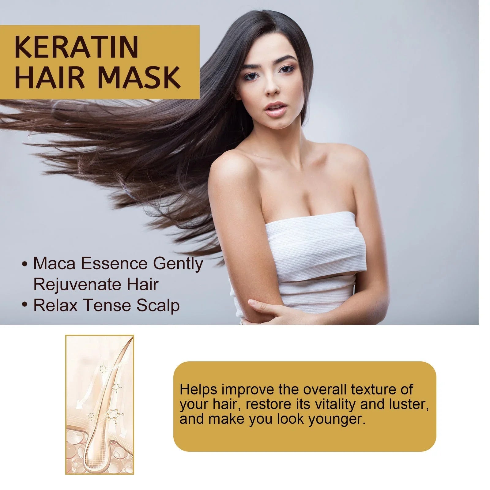 Repair Moisturizing Hair Mask Deep Moisturizing Repair Damaged Hair Anti-drying Split Knot Anti-hair Loss - www.Shopthatapp.com