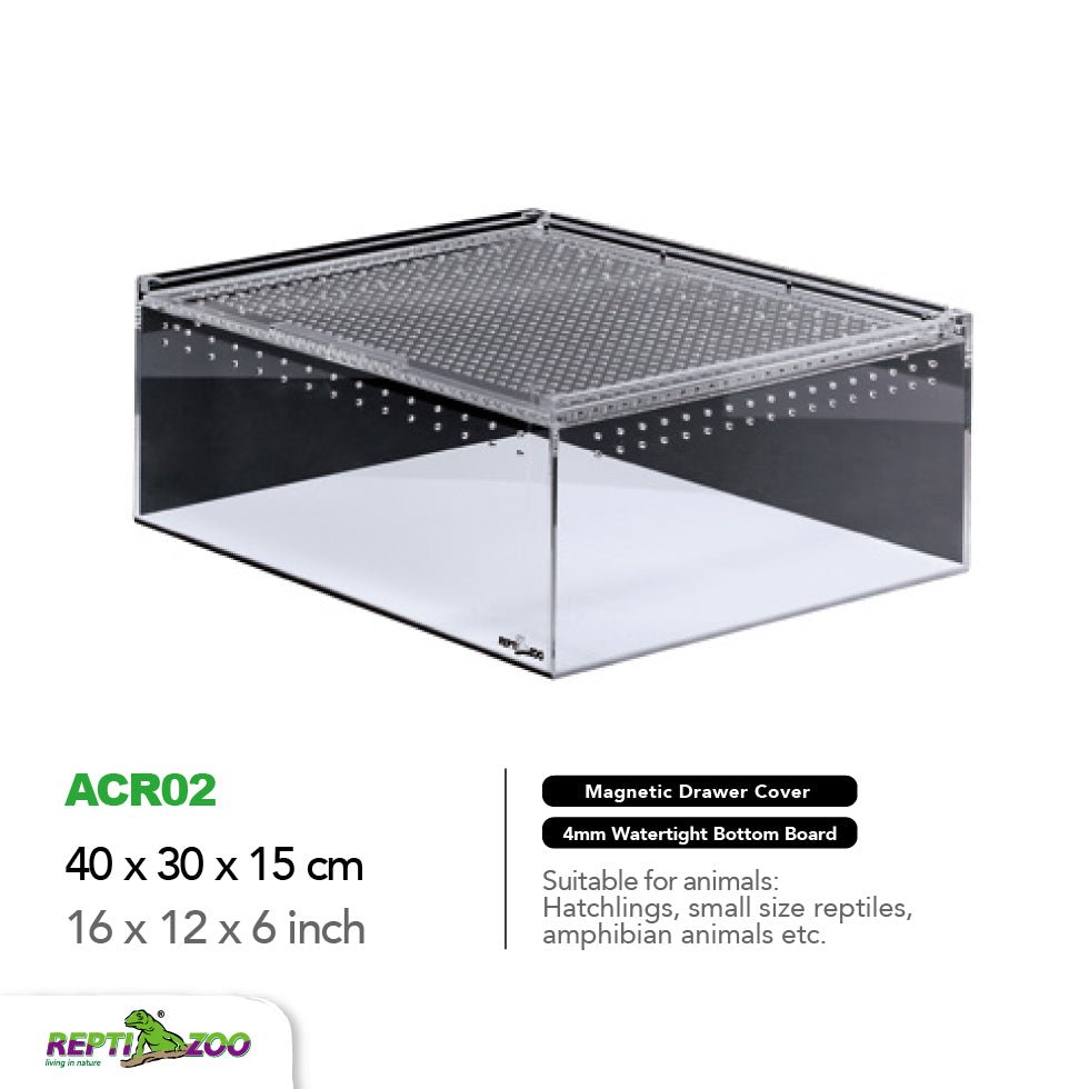 REPTIZOO Acrylic Breeding Enclosure ACR Series (Transparent) - www.Shopthatapp.com