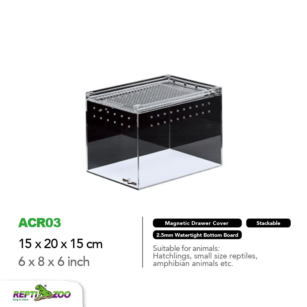 REPTIZOO Acrylic Breeding Enclosure ACR Series (Transparent) - www.Shopthatapp.com