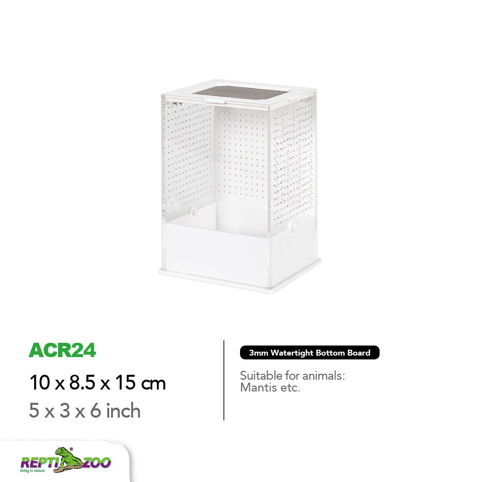 REPTIZOO Acrylic Breeding Enclosure ACR Series (Mantis Feeder) - www.Shopthatapp.com