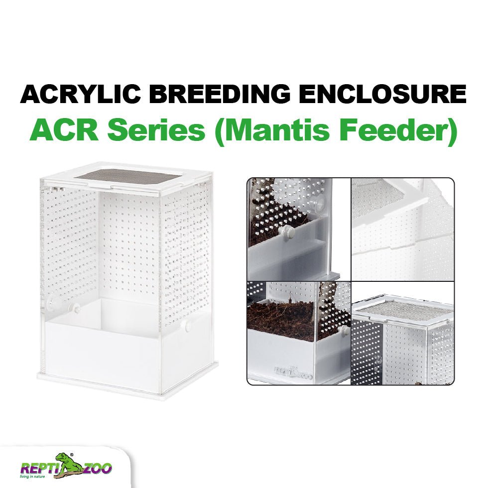 REPTIZOO Acrylic Breeding Enclosure ACR Series (Mantis Feeder) - www.Shopthatapp.com