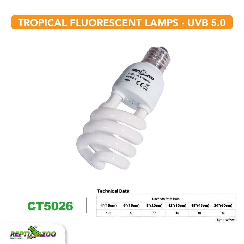 REPTIZOO UVB5.0 Tropical Fluorescent Lamps - www.Shopthatapp.com