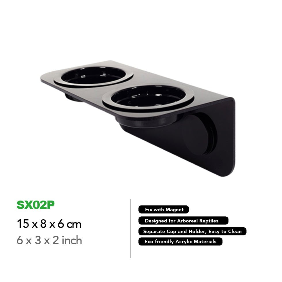 REPTIZOO Magnetic Gecko Ledge Feeder - www.Shopthatapp.com