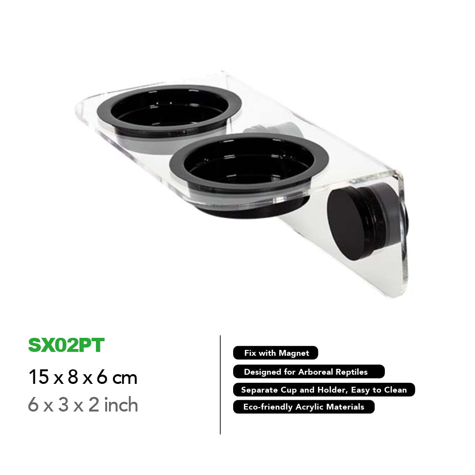 REPTIZOO Magnetic Gecko Ledge Feeder - www.Shopthatapp.com