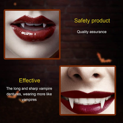 Retractable Vampire Fangs Party Dance Fangs Spoof Teeth Halloween Costume - www.Shopthatapp.com #
