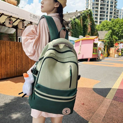 Retro Contrast Color Casual Backpack For Women - www.Shopthatapp.com #
