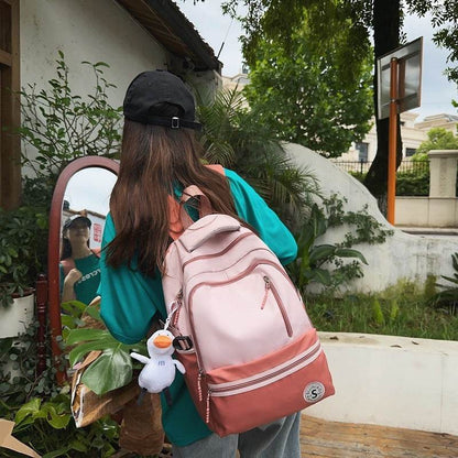 Retro Contrast Color Casual Backpack For Women - www.Shopthatapp.com #