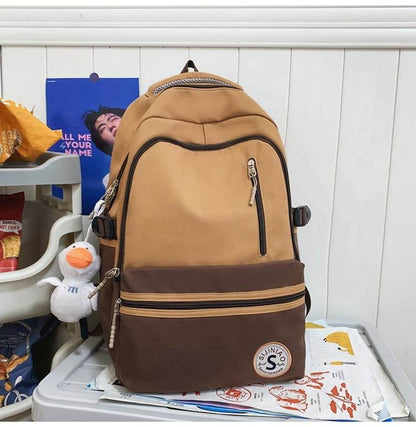 Retro Contrast Color Casual Backpack For Women - www.Shopthatapp.com #