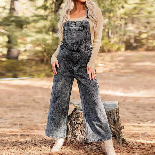 Retro Sleeveless Adjustable Denim  Overalls corduroy dungarees womens denim romper Jumpsuit  overall jeans for women - www.Shopthatapp.com #