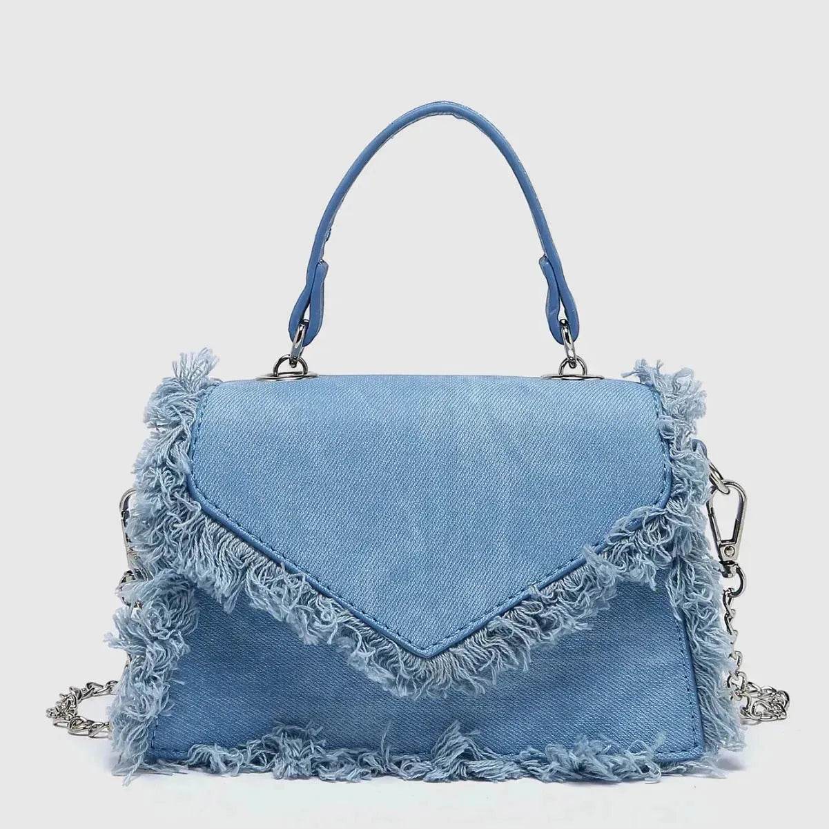 Retro Tassel Bag Denim Mini Crossbody denim bag - www.Shopthatapp.com #