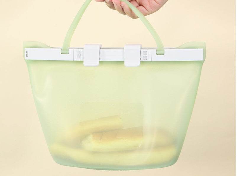 Reusable Silicone Food storage Bag Vacuum Seal Freezer Bag - www.Shopthatapp.com #