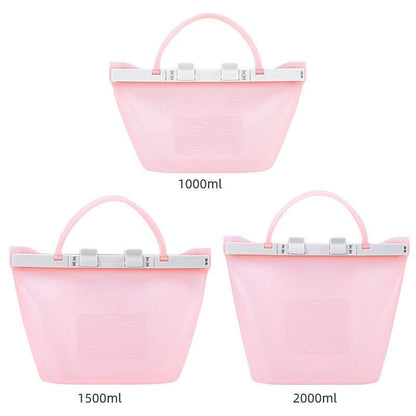 Reusable Silicone Food storage Bag Vacuum Seal Freezer Bag - www.Shopthatapp.com #