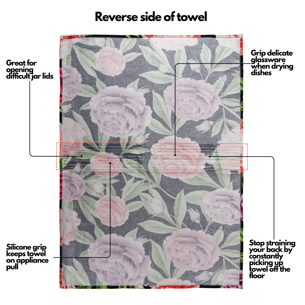Sage Stripe Sure Grip Kitchen Towel