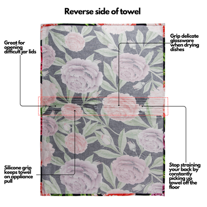 Sage Stripe Sure Grip Kitchen Towel