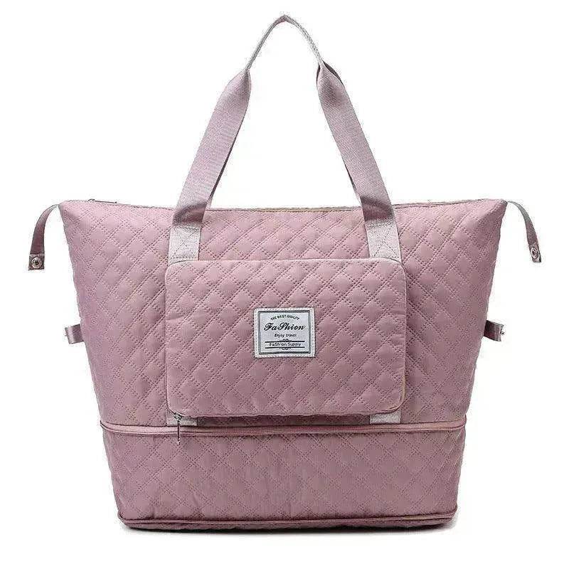 Rhombus Design Foldable Duffle: Large Capacity, Portable - www.Shopthatapp.com