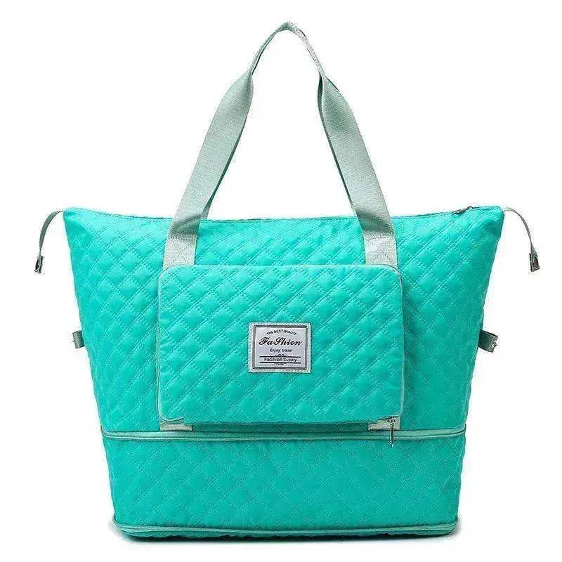 Rhombus Design Foldable Duffle: Large Capacity, Portable - www.Shopthatapp.com