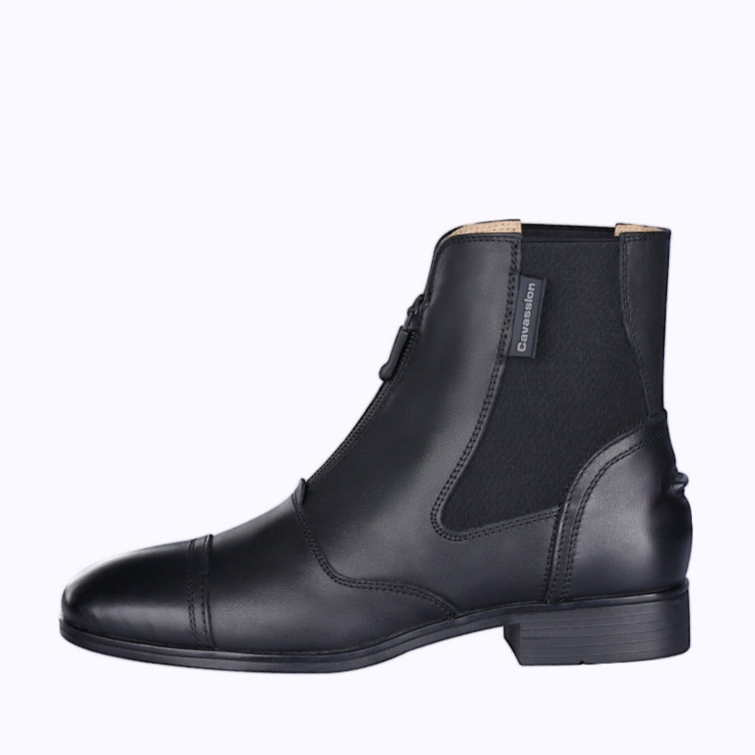 Riding Equestrian Cowhide Ankle Boots - www.Shopthatapp.com