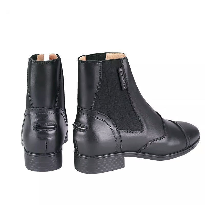 Riding Equestrian Cowhide Ankle Boots - www.Shopthatapp.com