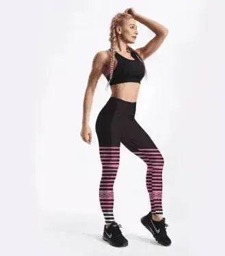 Rings Black Yoga Workout Leggings - www.Shopthatapp.com