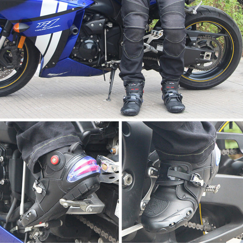 Road motorcycle riding shoes ankle boots - www.Shopthatapp.com