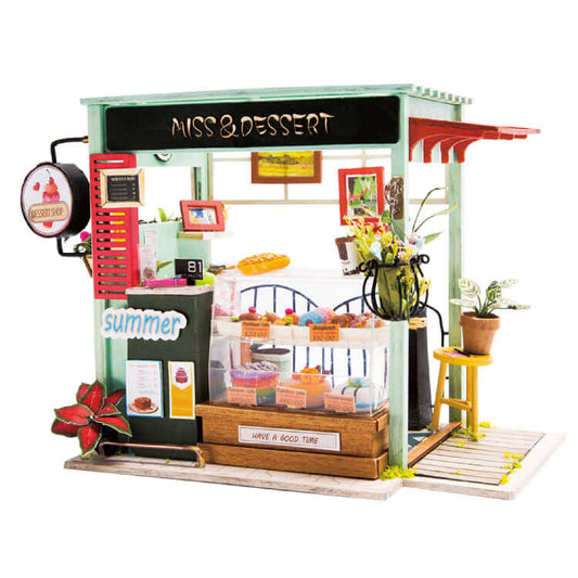 Robotime DIY 1:24 Mini Dessert Shop Dollhouse Kit - www.Shopthatapp.com #