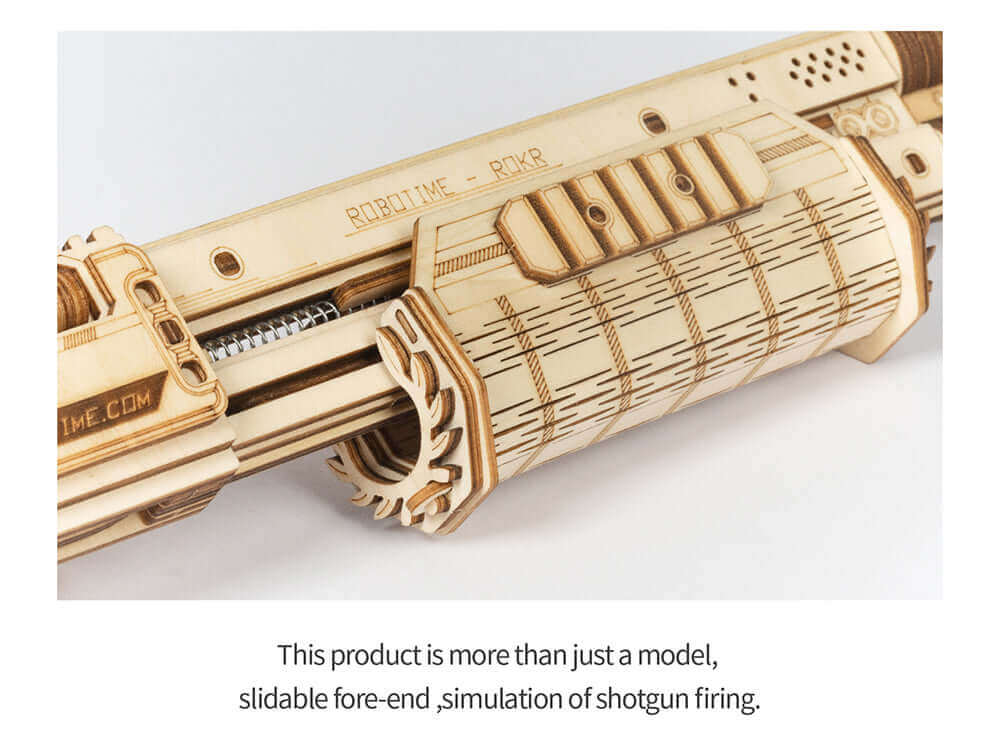 Robotime DIY Rubber Band Bullet Revolver: A Wooden Model Building Kit from Robotime - A Fun and Engaging Assembly Toy Gift for Children and Adults - www.Shopthatapp.com #