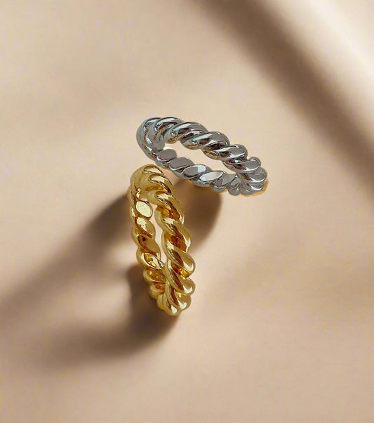 Silver Rope Ring - www.Shopthatapp.com