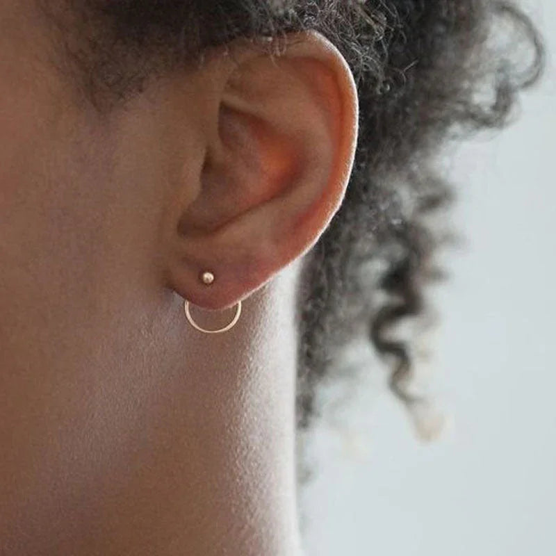 Round Metal Back Earrings - www.Shopthatapp.com