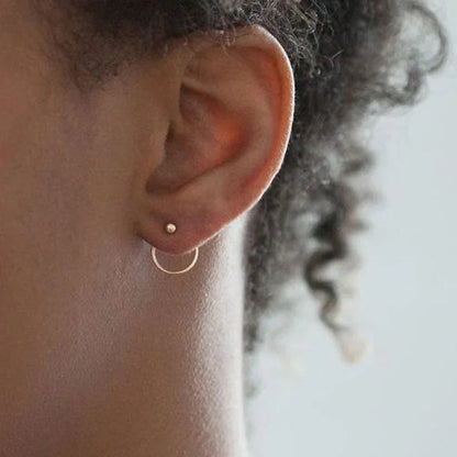 Round Metal Back Earrings - www.Shopthatapp.com