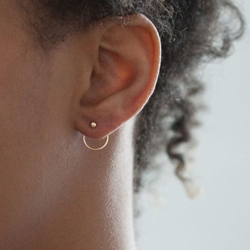 Round Metal Back Earrings - www.Shopthatapp.com