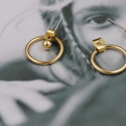 Round Metal Back Earrings - www.Shopthatapp.com