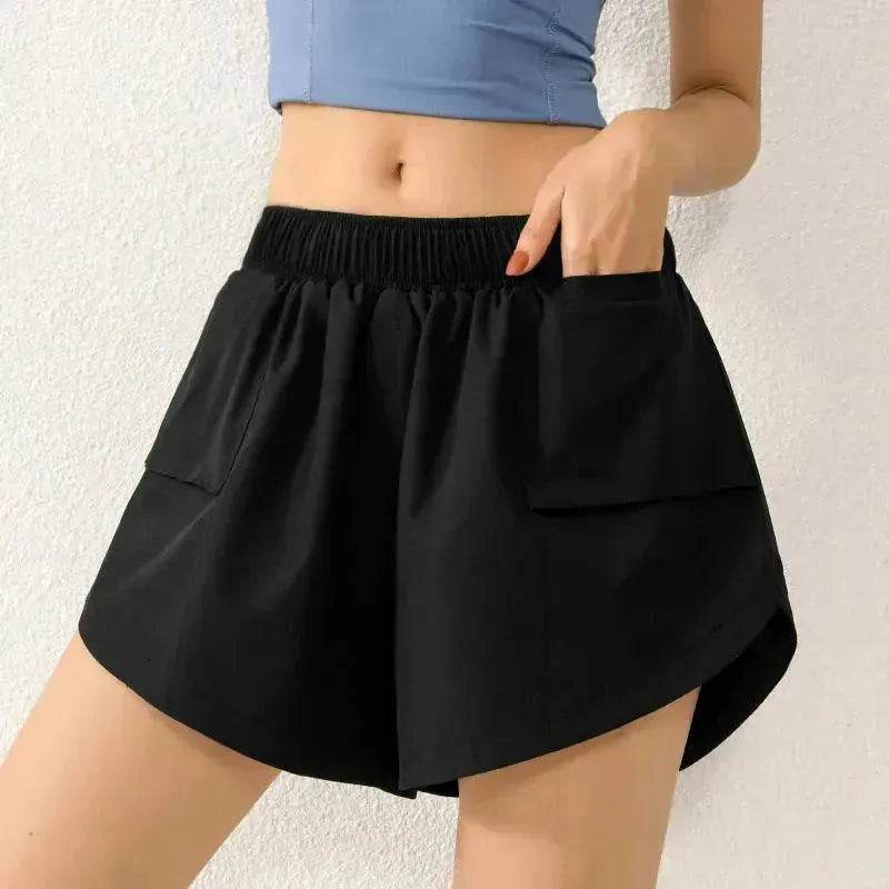 Running Quick-drying Gym Clothes Anti-failure Pocket Yoga Pants Outer Wear Training Sports Shorts Women Summer - www.Shopthatapp.com #