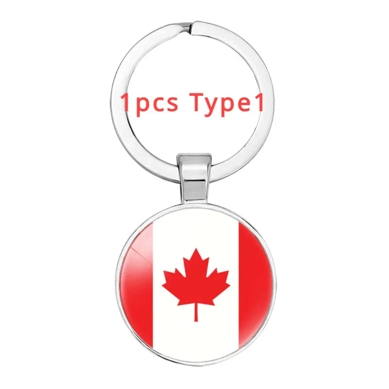 1/3/12PCS Canadian National Flag Keychains, Canada Souvenirs, Decorative Hanging Key Chain Flag Key Ring For Friends Family - www.Shopthatapp.com