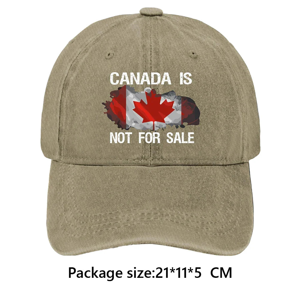 Canada Is Not for Sale Hat Retro Letter Embroidery Breathable Baseball Cap Outdoor Sports Trucker Hat for Hiking Fishing Sun Hat - www.Shopthatapp.com