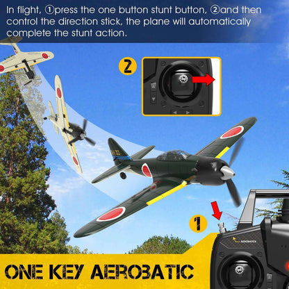 Zero Warbird RC Plane: 2.4G 4CH Aerobatic Fighter with 400mm Wingspan - www.Shopthatapp.com