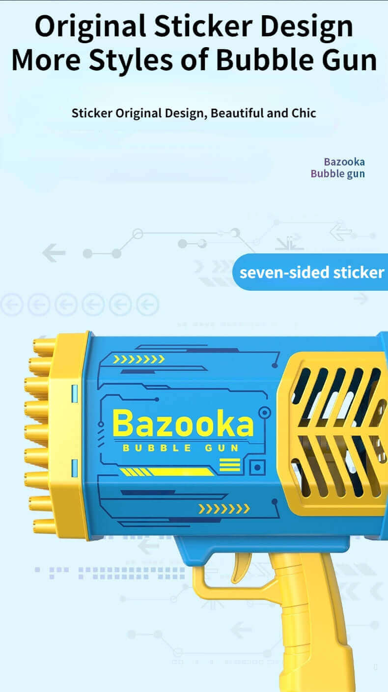 69-Hole Bubble Gun Rocket - Automatic Blower with Lights for Kids | Perfect Gift - www.Shopthatapp.com