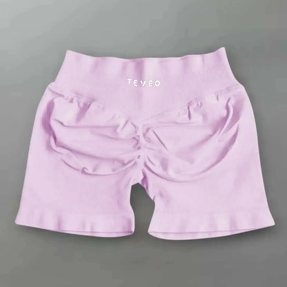 TEYEO Fashion Summer Women's Yoga Shorts Sports Running Breathable Comfortable High Waist Seamless Quick Drying Yoga Shorts