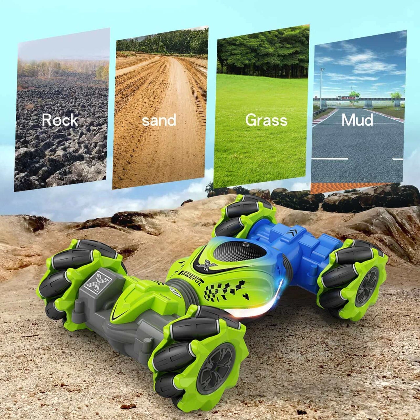 2024 New 4WD RC Stunt Car - Watch Gesture Control, 360° Rotation - Kids Toy Gift - www.Shopthatapp.com